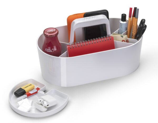 HAN HA-1200-12 Toolbox Loft Mobiele Organiser Sneeuw Wit 4 Vakken Met Uitneembaar Plateau Sneeuw Wit - Afbeelding 6