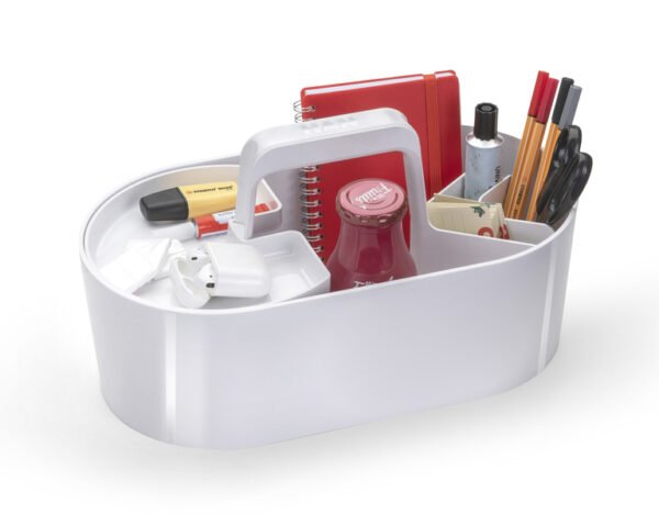 HAN HA-1200-12 Toolbox Loft Mobiele Organiser Sneeuw Wit 4 Vakken Met Uitneembaar Plateau Sneeuw Wit - Afbeelding 7