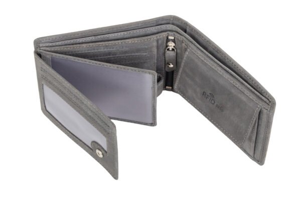 Juscha JU-47254 Portefeuille Horizontaal RFID Pride And Soul. Grijs Leer. - Afbeelding 2