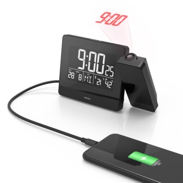 Hama Projectiewekker Plus Charge Zwart - Afbeelding 2