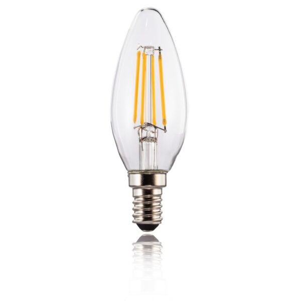 Xavax Led-gloeidraad E14 470lm Verv. 40W Kaarslamp Warm Wit Helder 2 Stuks - Afbeelding 2