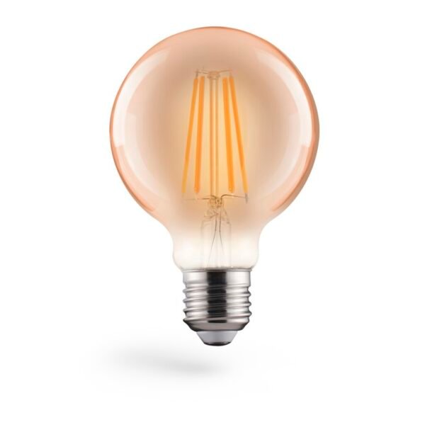 Xavax Led-gloeidraad E27 650lm 8W Vintagelamp Bol 80 Dimbaar Warm Wit