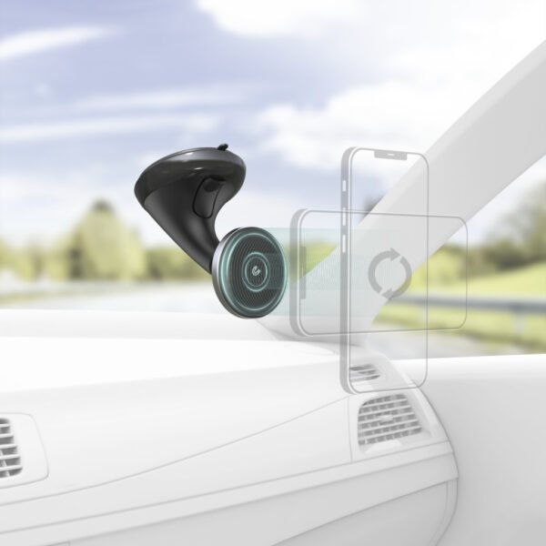 Hama GSM-Houder voor de Auto MagLock Magnetisch met Zuignap Zwart - Afbeelding 2