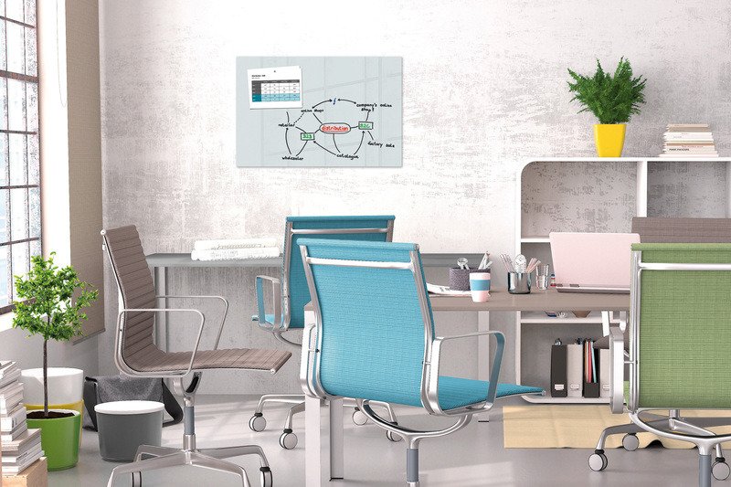 Sigel SI-B1200 Glasmagneetbord Be!Board 600x400mm Wit - Afbeelding 4