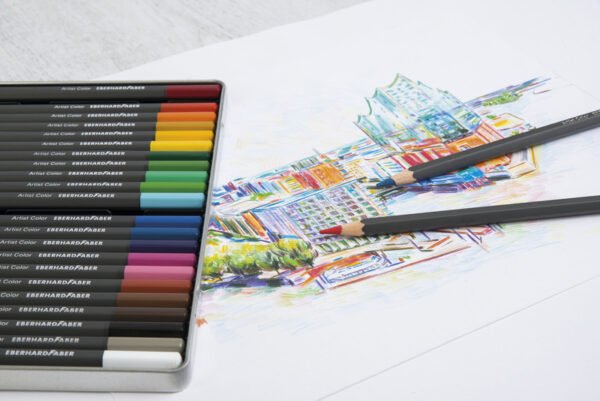 Eberhard Faber EF-516124 Kleurpotloden Metaaletui A 24 Stuks - Afbeelding 3