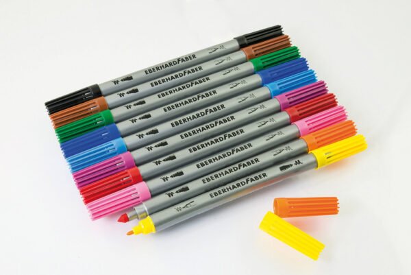 Eberhard Faber EF-550010 Viltstiften Duo 0,8+1-3mm Assorti Etui à 10stuks - Afbeelding 5