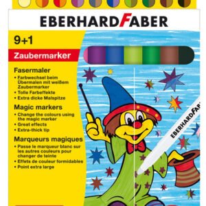 Eberhard Faber EF-551010 Viltstift Magic Marker 9 Kleuren En 1 Tovermarker