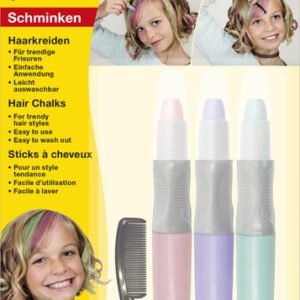 Eberhard Faber EF-579202 Haarkrijt 3 Stuks Roze, Paars, Turquoise