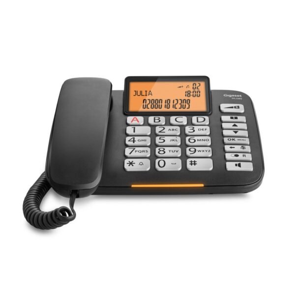 Gigaset Dl580 Grote Toetsen Telefoon Zwart - Afbeelding 2