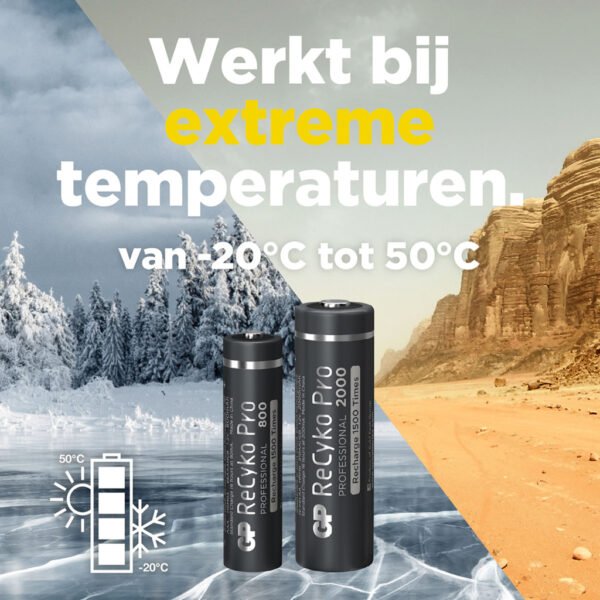GP Recyko Gp Oplaadbaar Batterij Pro Aa A4 2000mah - Afbeelding 4
