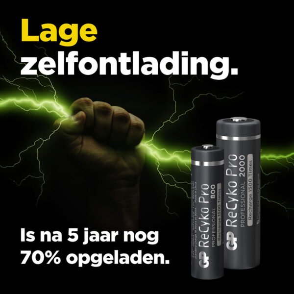 GP Recyko Gp Oplaadbaar Batterij Pro Aa A4 2000mah - Afbeelding 7