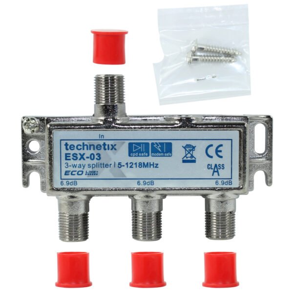 Technetix Esx-03 3-Weg Coax Schroefverdeler - Afbeelding 2