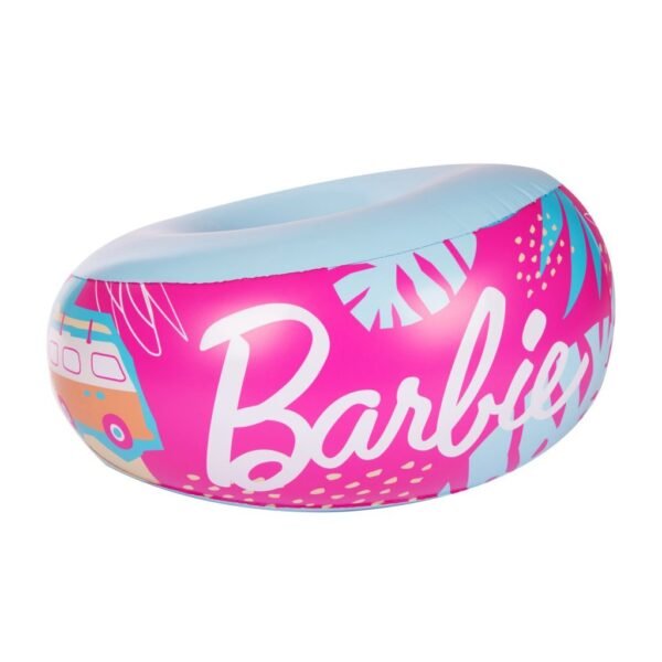 Barbie Opblaasbare Stoel 35x62 cm Roze/Blauw - Afbeelding 2