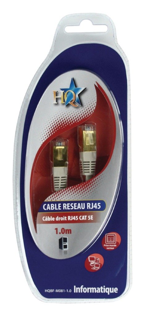 HQ HQBF-M081-1.0 Cat5e Utp Netwerkkabel Rj45 (8/8) Male - Rj45 (8/8) Male 1.00 M Grijs - Afbeelding 3