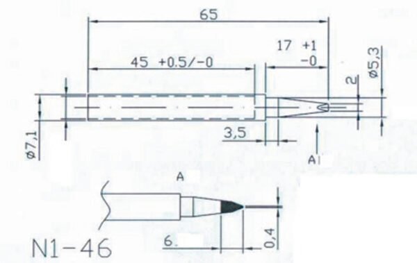 Hq Solder/tip4 Vervangingstip voor Solder20/30 - Afbeelding 2