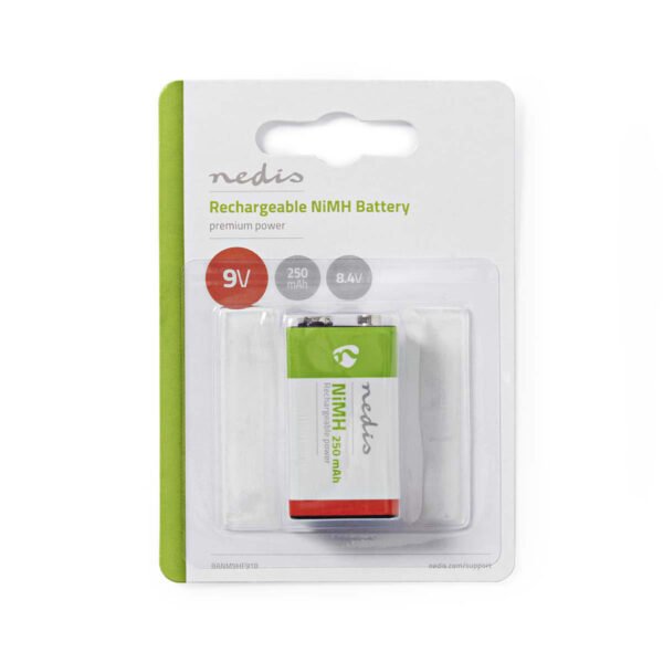 Nedis BANM9HF91B Oplaadbare Nimh Batterij E-blok 8,4 V 250 Mah Blister - Afbeelding 2