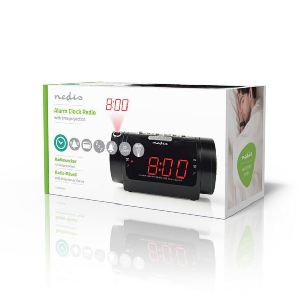 Nedis CLAR005BK Digitale Wekkerradio Met Display Led Van 0,9" Fm Dubbel Alarm Sluimeren - Afbeelding 7