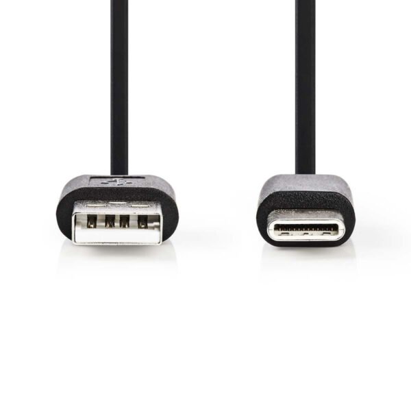 Nedis CCGP60600BK01 Usb 2.0-kabel Type-c Male - A Male 0,1 M Zwart