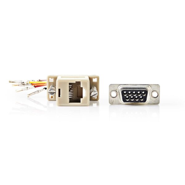 Nedis CCGP52820IV D-sub-adapter D-sub 9-pins Female - Rj45 (8p8c) Female Ivoor - Afbeelding 3