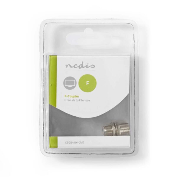Nedis CSGB41940ME Satelliet- En Antenne-adapter F Female - F Female Metaal - Afbeelding 2