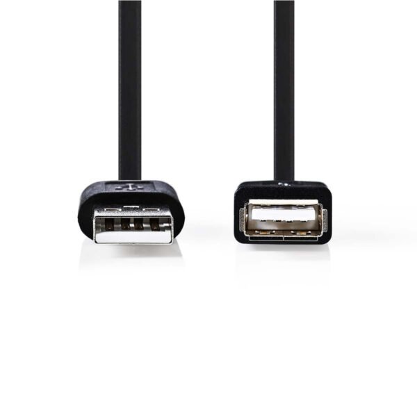 Nedis CCGT60010BK30 Kabel Usb 2.0 A Male - Usb A Female 3,0 M Zwart - Afbeelding 2