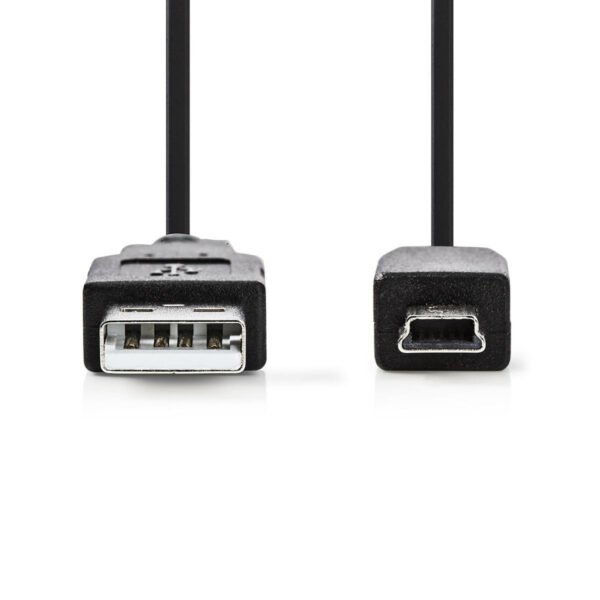 Nedis CCGT60300BK10 Kabel Usb 2.0 A Male - Mini 5-pins Male 1,0 M Zwart - Afbeelding 2