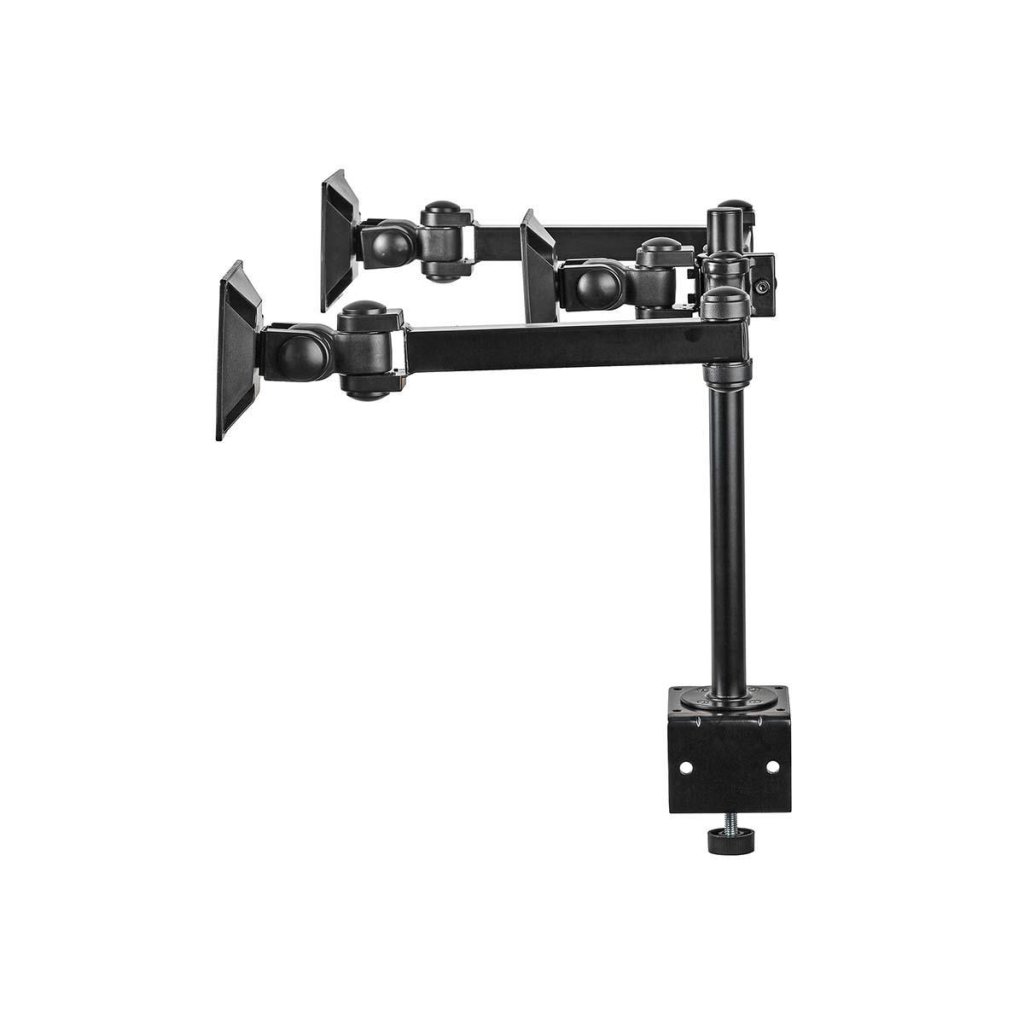 Nedis ERGOTMM100BK Ergonomische Monitorbeugel Drie Monitor-armen Draai- En Kantelbaar Zwart - Afbeelding 2