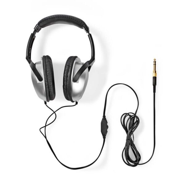 Nedis HPWD1201BK Over-ear Koptelefoon Bedraad 6,00 M Zilver/zwart - Afbeelding 3