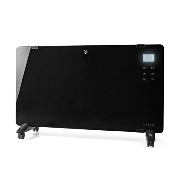 Nedis HTPL20FBK Glazen Paneel Convectorkachel Thermostaat Lcd-scherm 2 Warmtestanden Staand / Wandmontage 2000 W Zwart - Afbeelding 6