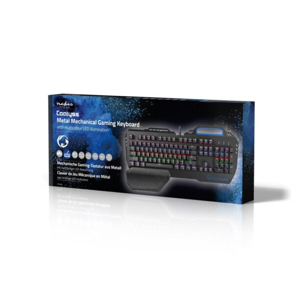 Nedis GKBD400BKUS Mechanisch Gamingtoetsenbord Rgb-verlichting Us Internationaal Metalen Design - Afbeelding 7