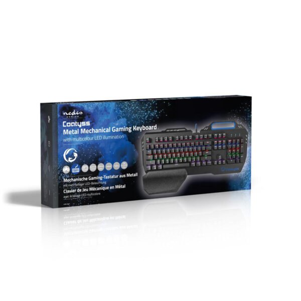 Nedis GKBD400BKUS Mechanisch Gamingtoetsenbord Rgb-verlichting Us Internationaal Metalen Design - Afbeelding 8