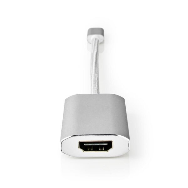 Nedis CCTB64680AL02 Usb-adapter Usb 3.2 Gen 1 Usb Type-c™ Male Hdmi™ Connector 0.20 M Rond Verguld Gebreid / Nylon Zilver Cover Window Box - Afbeelding 3
