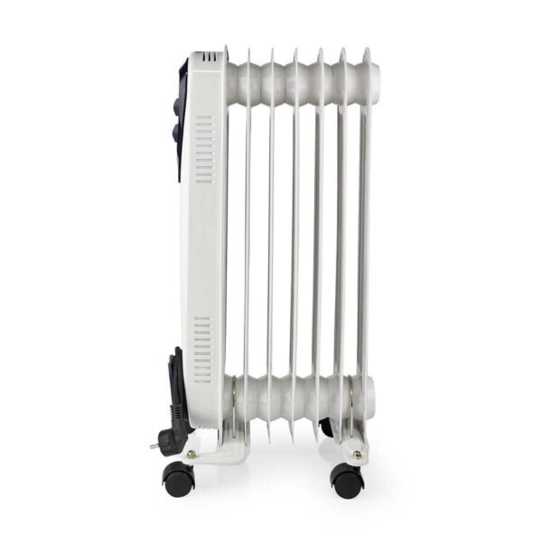 Nedis HTOI30WT7 Mobiele Olieradiator 600 / 900 / 1500 W 7 Vinnen Instelbare Thermostaat 3 Warmte Standen Omvalpreventie Wit - Afbeelding 4