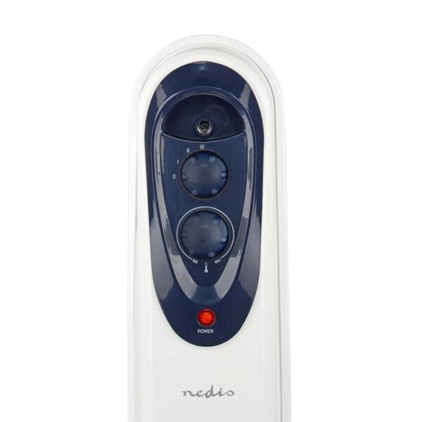 Nedis HTOI30WT9 Mobiele Olieradiator 800 / 1200 / 2000 W 9 Vinnen Instelbare Thermostaat 3 Warmte Standen Omvalpreventie Wit - Afbeelding 6
