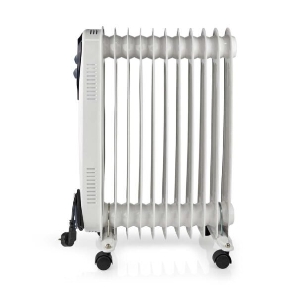 Nedis HTOI30WT11 Mobiele Olieradiator 1000 / 1500 / 2500 W 11 Vinnen Instelbare Thermostaat 3 Warmte Standen Omvalpreventie Wit - Afbeelding 4