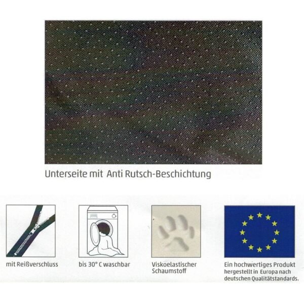 Sun Garden Lou Orthopedisch Hondenkussen 100x70x5cm Grijs - Afbeelding 4