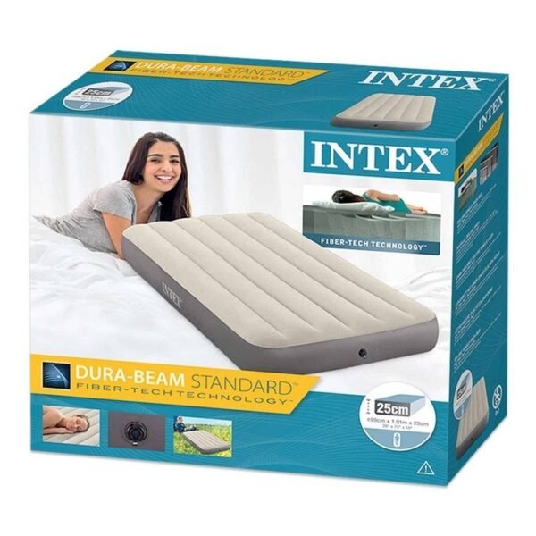 Intex 64101 Single-High Luchtbed 99x191x25 cm Grijs - Afbeelding 2