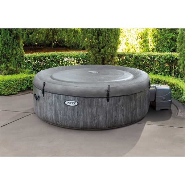 Intex 28440 PureSpa Greywood De Luxe Bubble Massage Jaccuzi 4-persoons Set - Afbeelding 2