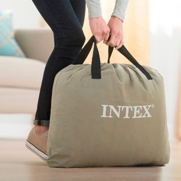 Intex 64122ND Pillow Twin 1-Persoons Luchtbed 99x191x42 cm + Ingebouwde Pomp Zwart - Afbeelding 4