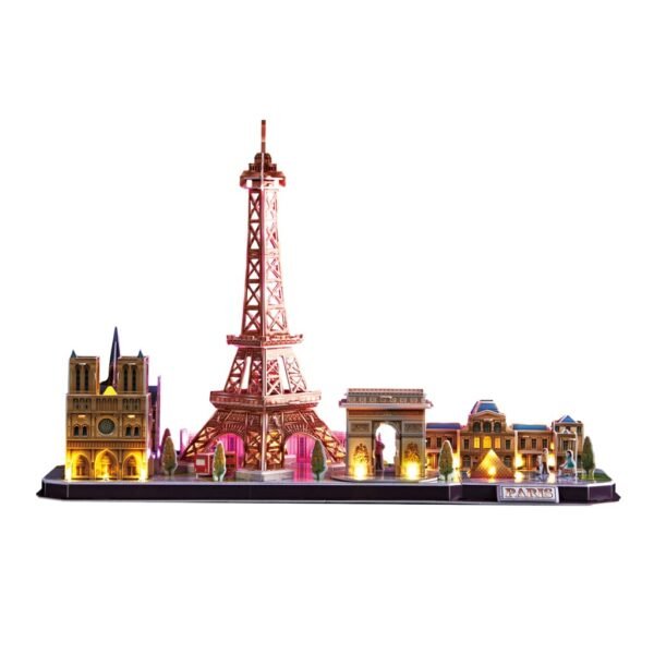 Cubic Fun 3D LED Puzzel Parijs 115 Stukjes - Afbeelding 2