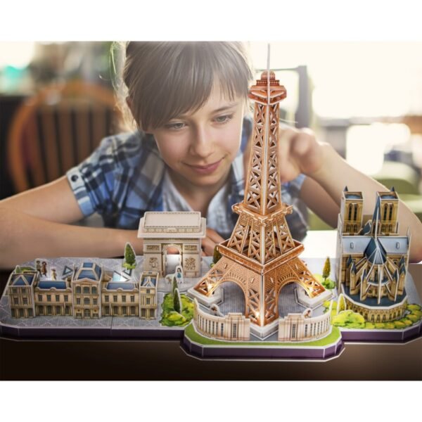 Cubic Fun 3D LED Puzzel Parijs 115 Stukjes - Afbeelding 3