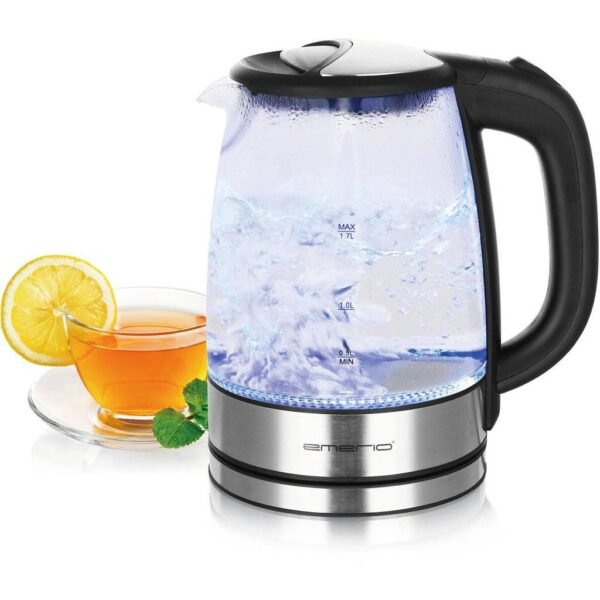 Emerio WK-119988 Glazen Waterkoker 1.7L 2200W RVS/Zwart - Afbeelding 2