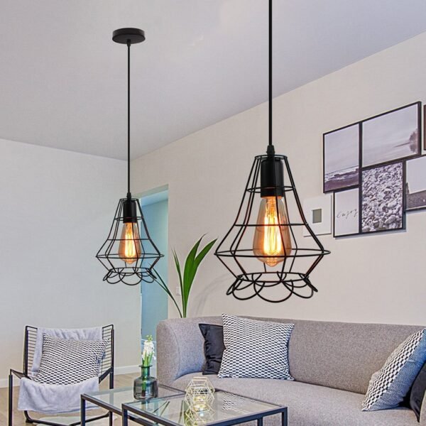 Homestyle Pro MK012-B Industriële Hanglamp 19x22 cm Zwart/Metaal - Afbeelding 2