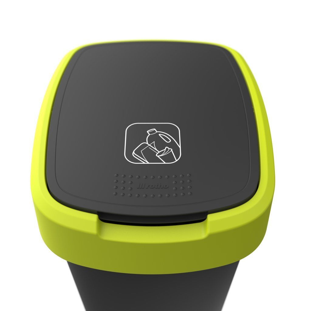 Rotho Twist Afvalbak 25L Lime/Antraciet - Afbeelding 2