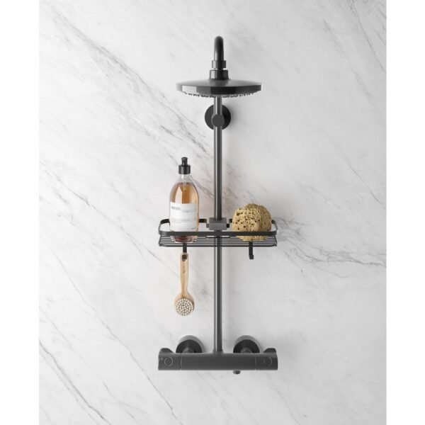 Metaltex Doucherek 29x11x9 cm Mat Zwart - Afbeelding 2