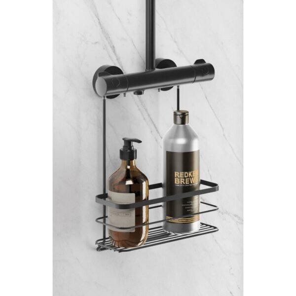 Metaltex Doucherek 28x14x38 cm Zwart/Metaal - Afbeelding 2
