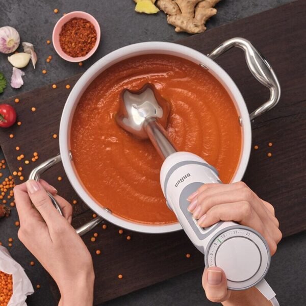 Braun MQ5245WH MultiQuick 5 Vario Staafmixer Wit/Grijs - Afbeelding 4