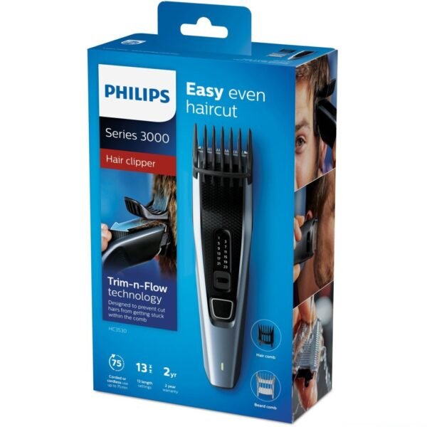Philips HC3530/15 Hairclipper Series 3000 Tondeuse Zwart/Blauw - Afbeelding 2