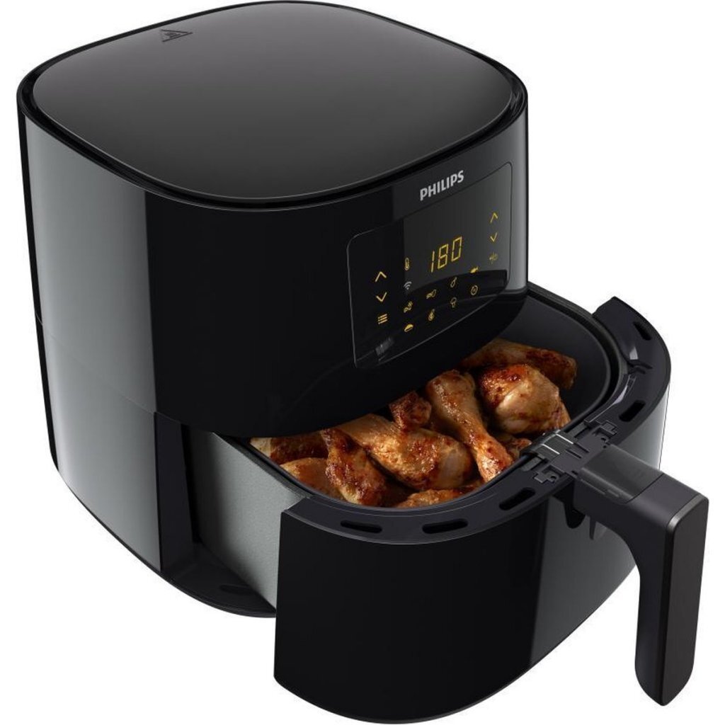 Philips HD9280/90 XL Essential Airfryer 6.2L 2000W Zwart - Afbeelding 2