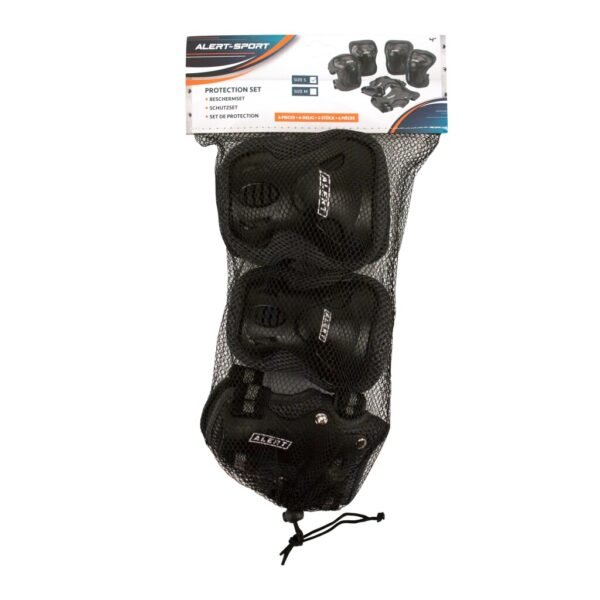 Alert Sport Beschermset Maat S 3-delig Zwart - Afbeelding 2